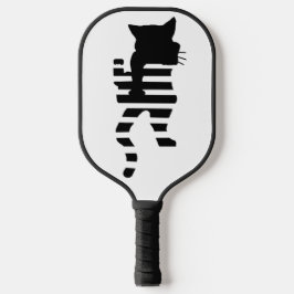Palas De Pickleball Silhouette de gato negro