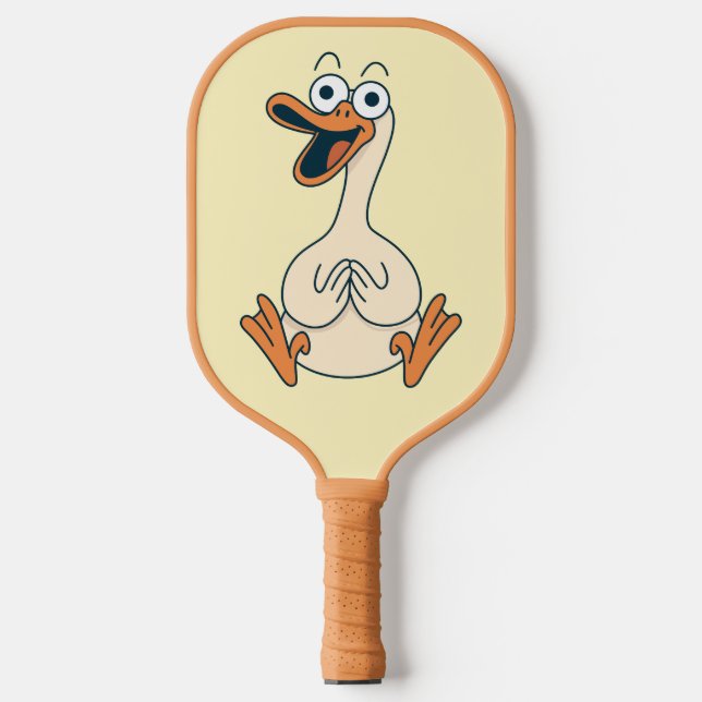 Palas De Pickleball Silly Goose, Quirky, Funny Cartoon Goose (Anverso)