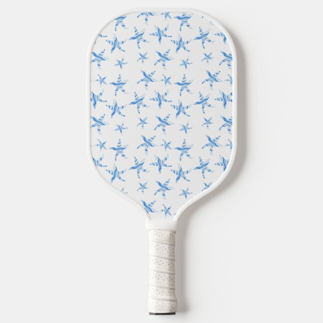Palas De Pickleball Silueta de pez estrella azul (Anverso)