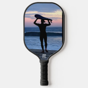 Palas De Pickleball Silueta surfista con Nautilus en el lado opuesto