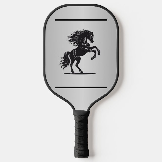 Palas De Pickleball Silver-Embellished Equestrian Pickleball Paddle (Anverso)