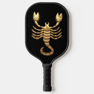 Palas De Pickleball Símbolo de escorpión de tono dorado zodiaco
