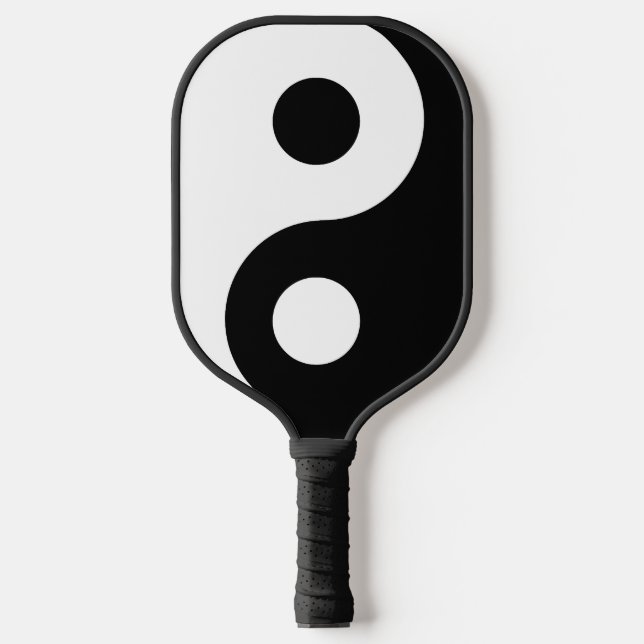 Palas De Pickleball Símbolo de Yang blanco y negro (Anverso)