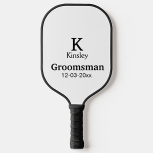 Palas De Pickleball SIMPLE MINIMAL añada tu nombre personalizado groom