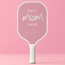 Simple Pink Cute Heart Script Modern Best Mom Ever