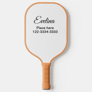 Palas De Pickleball Simple texto mínimo añadir nombre lugar ciudad tel
