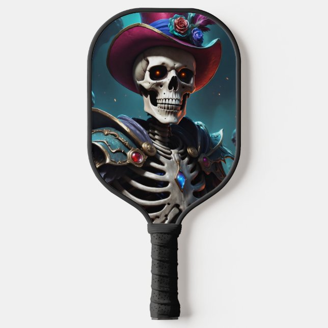 Palas De Pickleball Skeleton, Halloween, Cap, Fantasía, Warrior, Skull (Anverso)