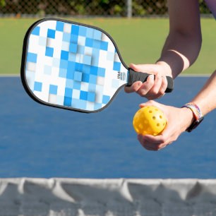 Palas De Pickleball SlipperyJoe's cuadrados arte mosaico moderno tres-