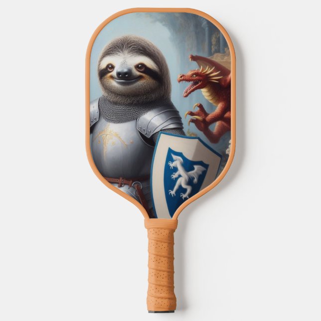 Palas De Pickleball Sloth Knight contra los dragones (Anverso)