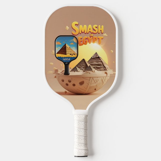 Palas De Pickleball Smash pirámide - Diseño de baloncesto en Egipto (Anverso)