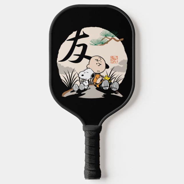 Palas De Pickleball Snoopy, Charlie Brown y Woodstock - Amigo (Anverso)