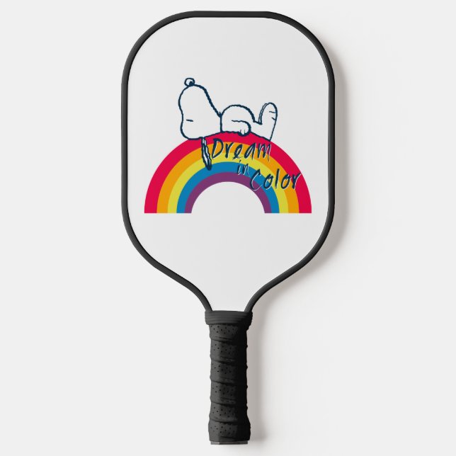 Palas De Pickleball Snoopy | Sueño en arcoiris color (Anverso)