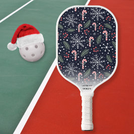Palas De Pickleball Snowflake Candy Cane Personalizado de vacaciones d