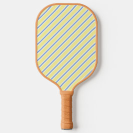 Palas De Pickleball Sofisticada diagonal gris azul y blanco amarillo a