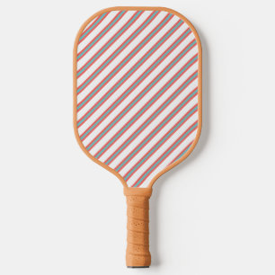 Palas De Pickleball Sofisticado rojo, azul y blanco diagonal rayado
