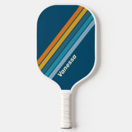 Palas De Pickleball Sol Azul Rayado con Nombre