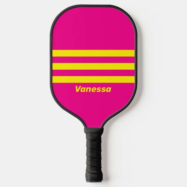 Palas De Pickleball Sol retro empapado tres a través de bandas con nom (Anverso)