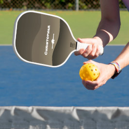 Palas De Pickleball Sólo Para Él Nombre De Guión Elegante Moda Camo Im