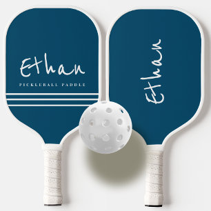 Palas De Pickleball Sólo una simple paleta azul de pellebol con nombre
