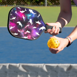 Palas De Pickleball Sombra blanca del pez tiburón en el espacio de la 