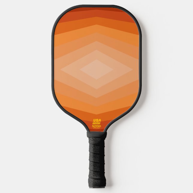Palas De Pickleball Sombras De Arte De Resumen Geométrico Naranja (Anverso)