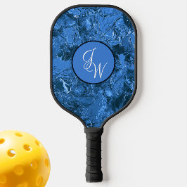 Palas De Pickleball Sombras de azul martirizado con iniciales o monogr