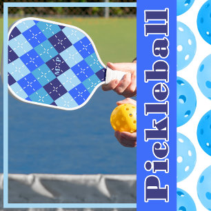 Palas De Pickleball Sombras del Preppy deportivo de Blue Argyle