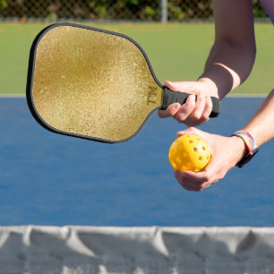Palas De Pickleball Sombreado textura iridiscente de oro