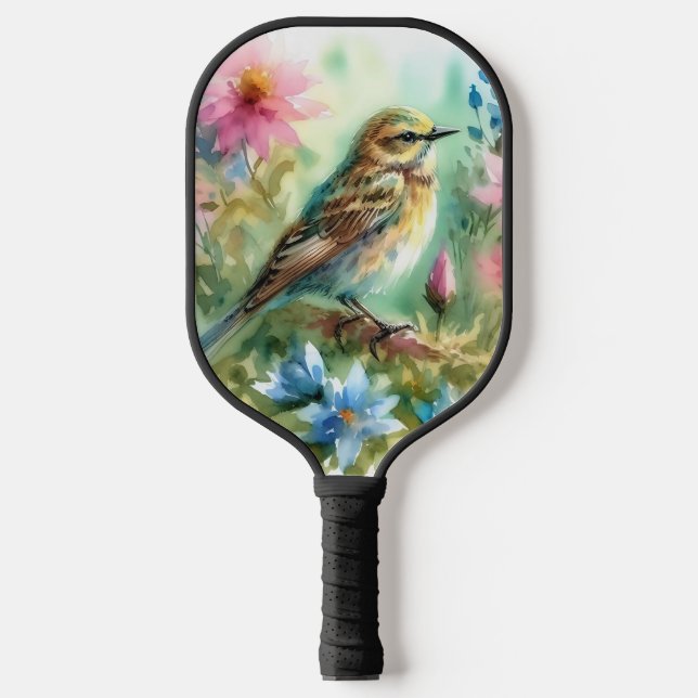 Palas De Pickleball Songbird Melody Graceful Bird & Floral Elegance (Anverso)