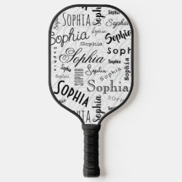 Palas De Pickleball Sophia Typography Black White