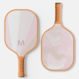 Palas De Pickleball Sorbet Mauve Tan Monograma moderno personalizado