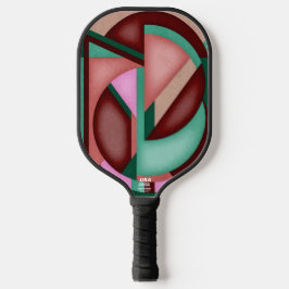 Palas De Pickleball Southwest Geometric Symphony Midecentury Abstract
