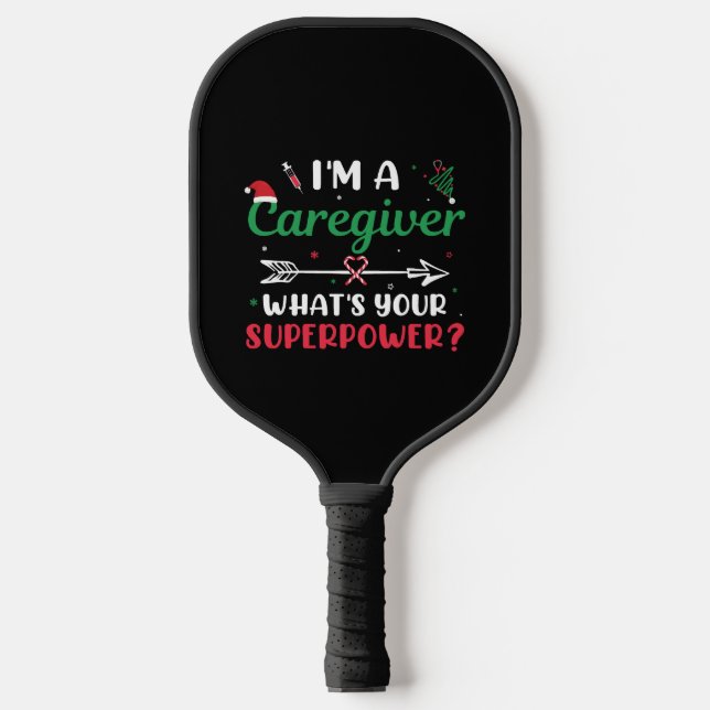 Palas De Pickleball Soy un cuidador ¿Cuáles son tus Navidades de super (Anverso)