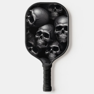 Palas De Pickleball Spooky Skull design