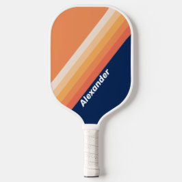 Palas De Pickleball Sport Ocean Sun Fall Stripes with Name