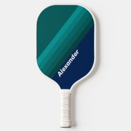 Palas De Pickleball Sport Océano Mareas Rayas con Nombre