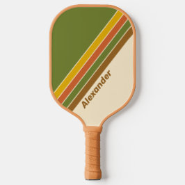 Palas De Pickleball Sport Sunrise Clover Striped with Name