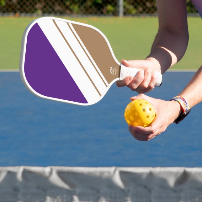 Palas De Pickleball Sporty Mocha Royal Purple White Carreras (in situ)