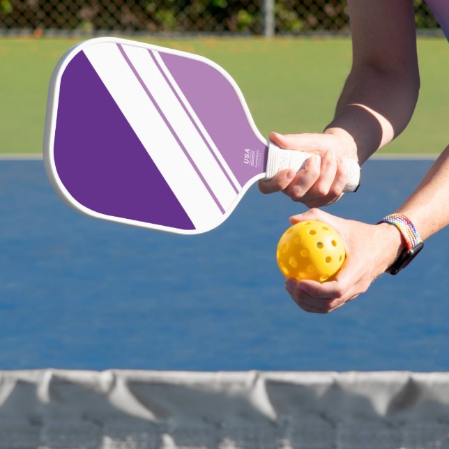 Palas De Pickleball Sporty Royal Purple Lavender Rayas de Carreras Bla (in situ)