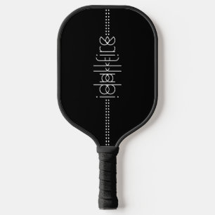 Palas De Pickleball Su nombre como glifos extranjeros único negro