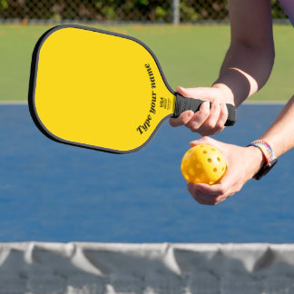 Palas De Pickleball Su nombre en remo amarillo claro