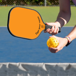 Palas De Pickleball Su nombre en remo de bolas de Naranja sencillo