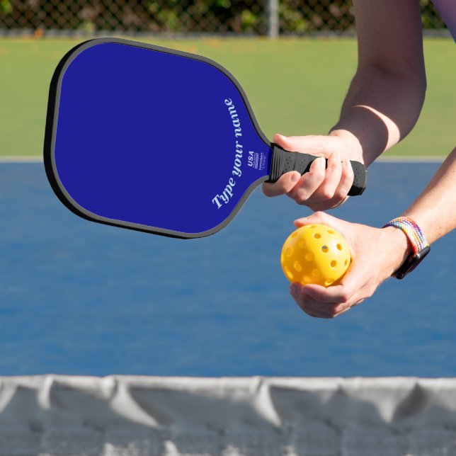 Palas De Pickleball Su nombre en remo de pellizco azul (in situ)