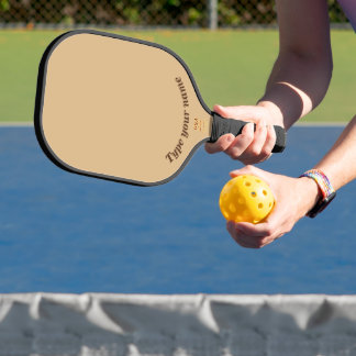 Palas De Pickleball Su nombre en remo marrón claro de bolas