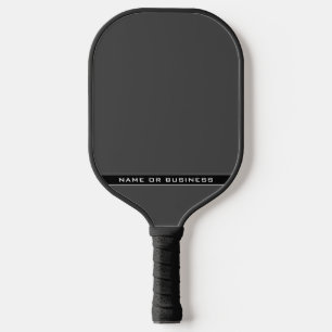 Palas De Pickleball Su texto personalizado Rayas Modernas Negro Blan