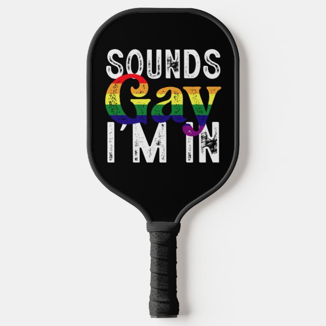 Palas De Pickleball Suena gay estoy en el mes del orgullo LGBT arcoiri (Anverso)