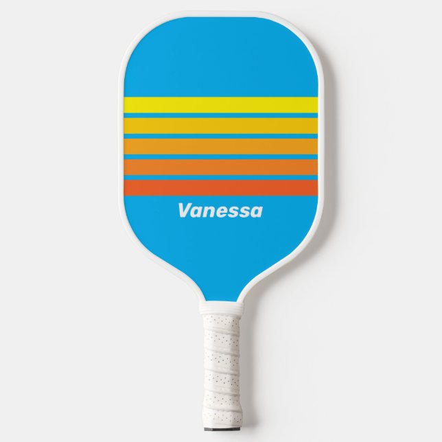 Palas De Pickleball Sunburst Sea Across Striping with Name (Anverso)