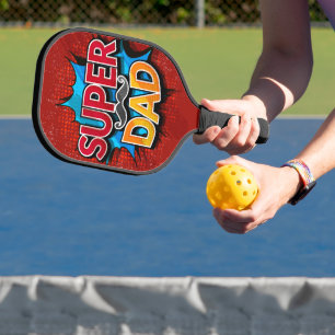 Palas De Pickleball Super Dad Mustache Modern Grunge