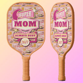 Palas De Pickleball Super Mamá del estilo Retro Vegas 70 siempre ocupa