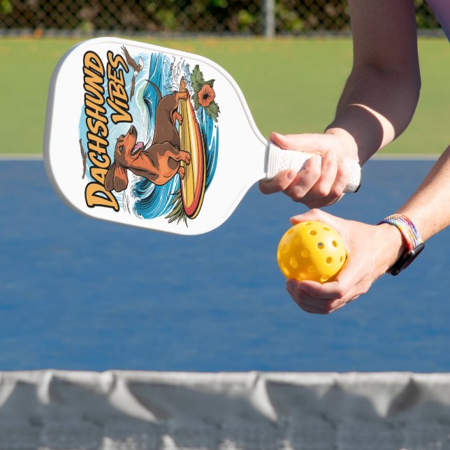 Palas De Pickleball Surfing de Dachshund (in situ)